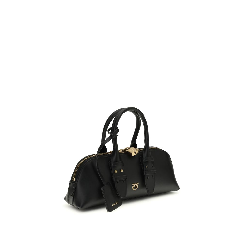 PINKO | Black Calf Leather Bos Taurus Handbag