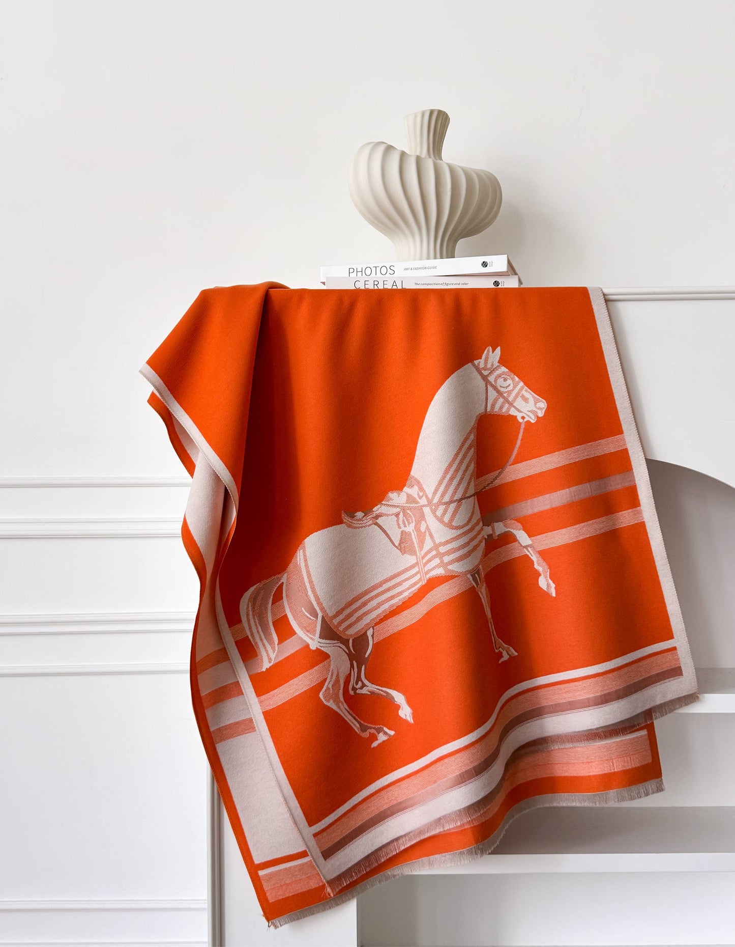 Orange / Cream Horse Corral Reversible Wrap
