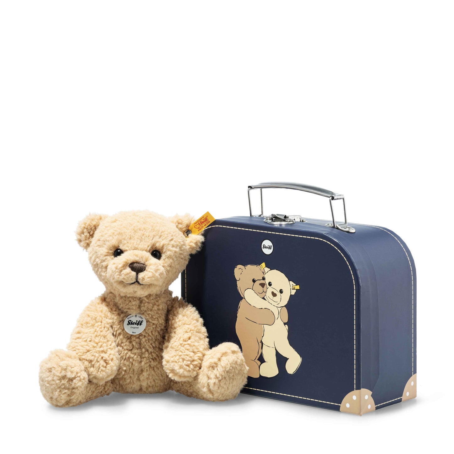 Steiff | Ben Teddy Bear In Suitcase Plush Stuffed Toy, 8 Inches
