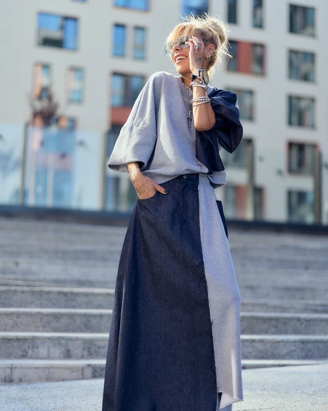 Locker Room | Grey and Denim Co-Ord Set