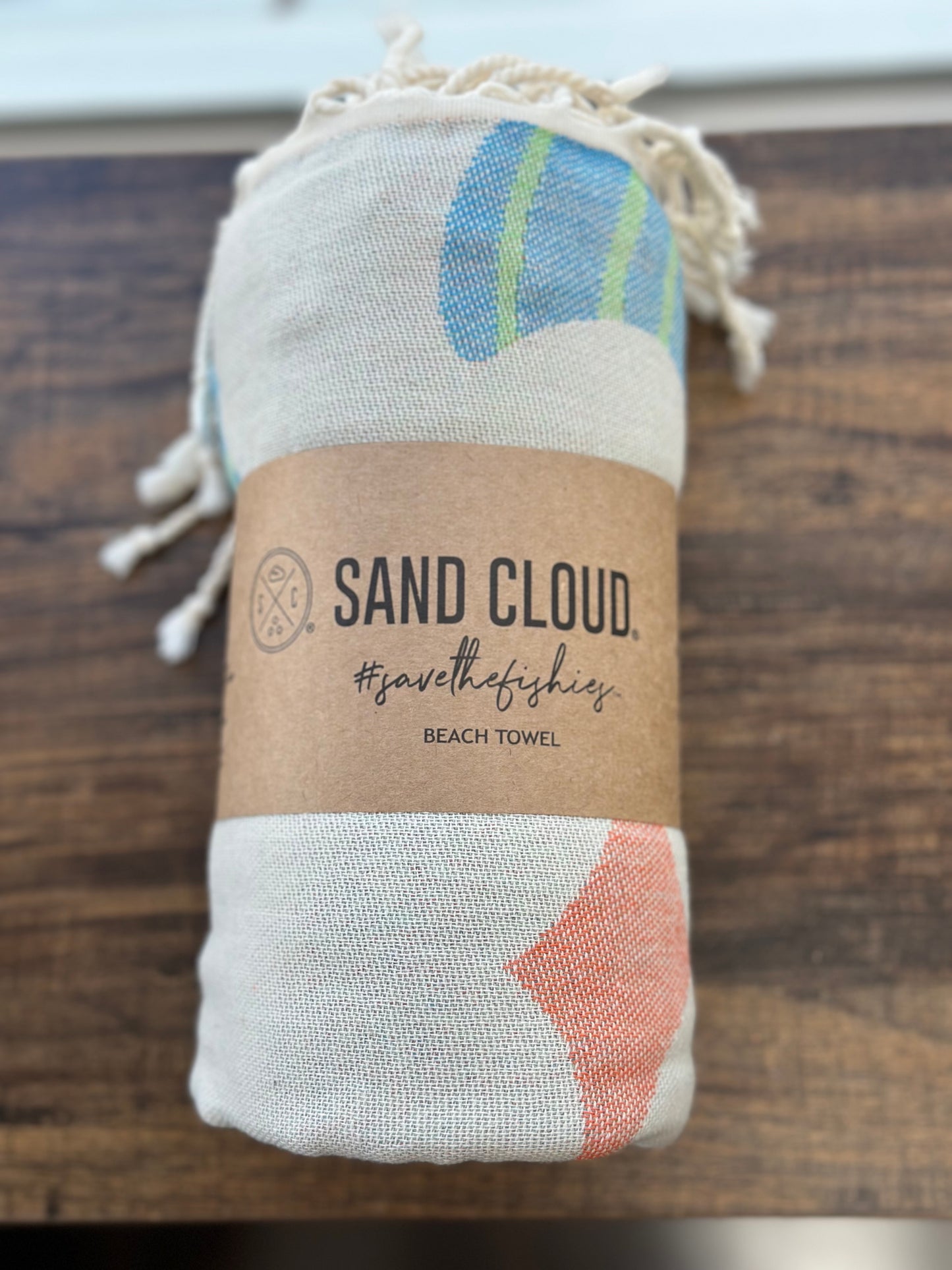 sand cloud | Cream and Blue Manta Ray Print