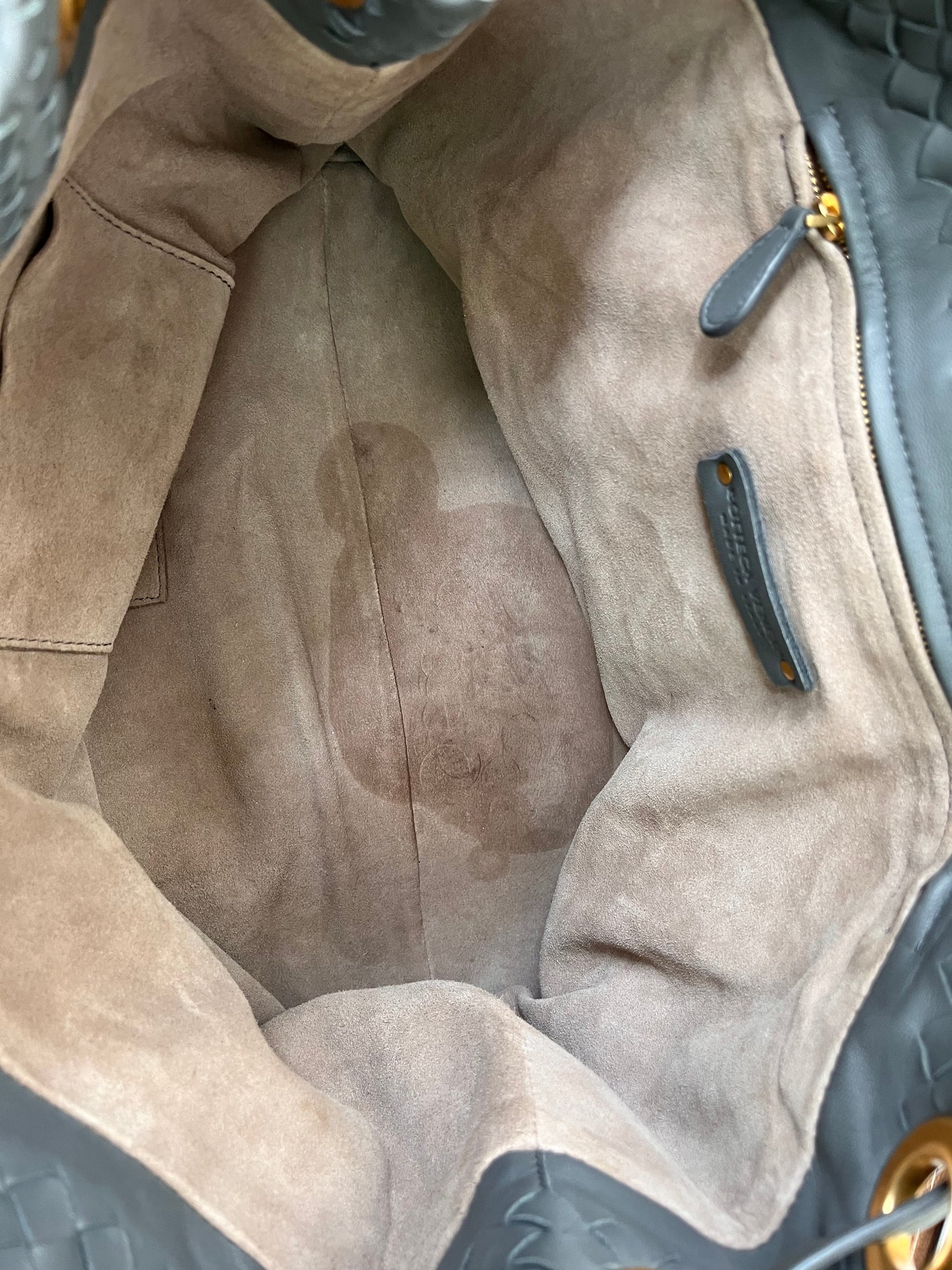 Bottega Veneta Woven Gray Garda Intecciato Napa