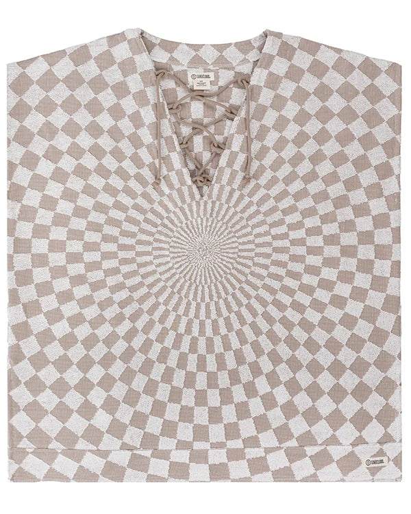 Sand Cloud | Checkered Brown and Tan Women's Beach Cover Up