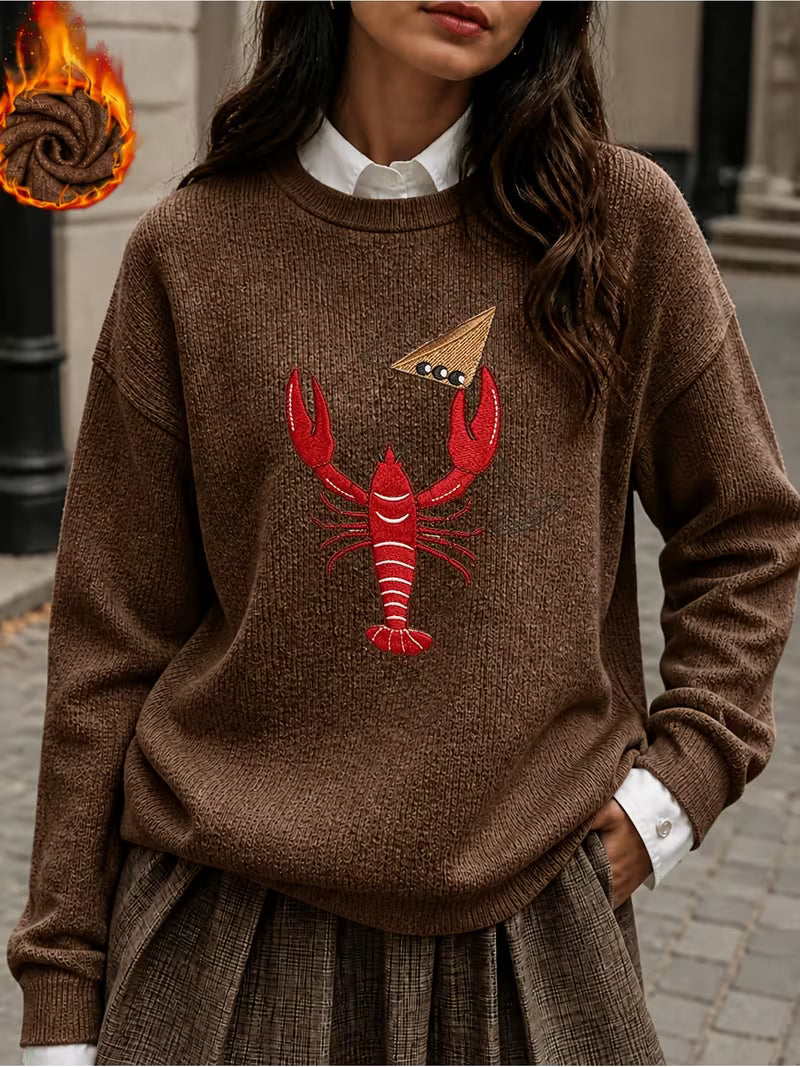 Red Lobster with martini sweater