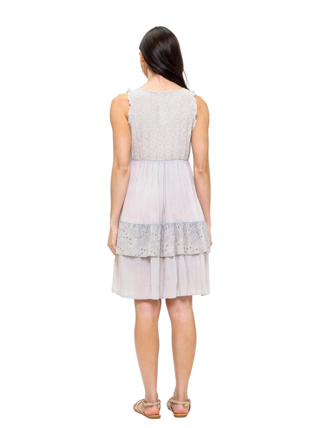 Cotton Ruffled Mini Dress