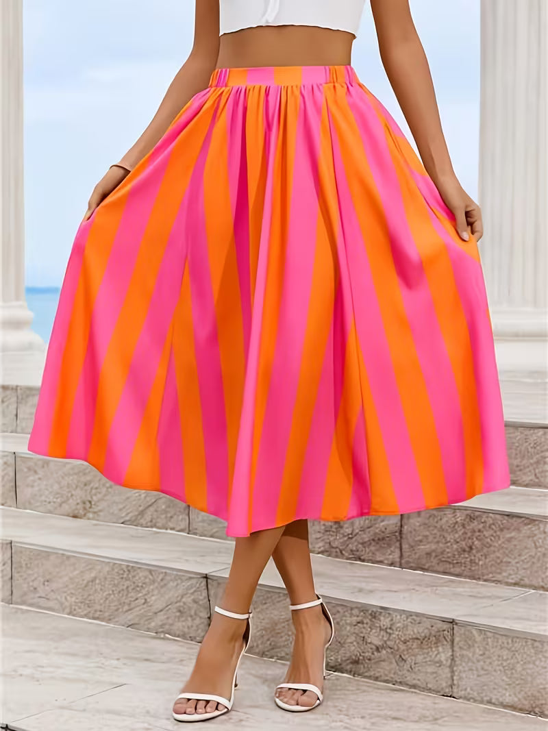 Easy Breezy Summer Striped Skirt