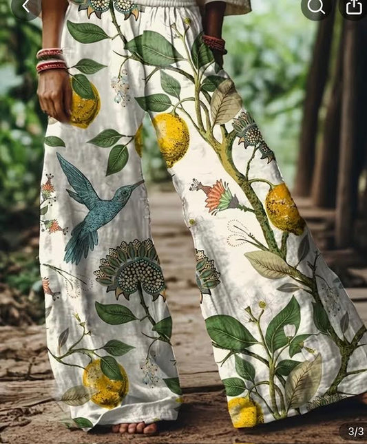 Lemon Bohemian Summer Pants