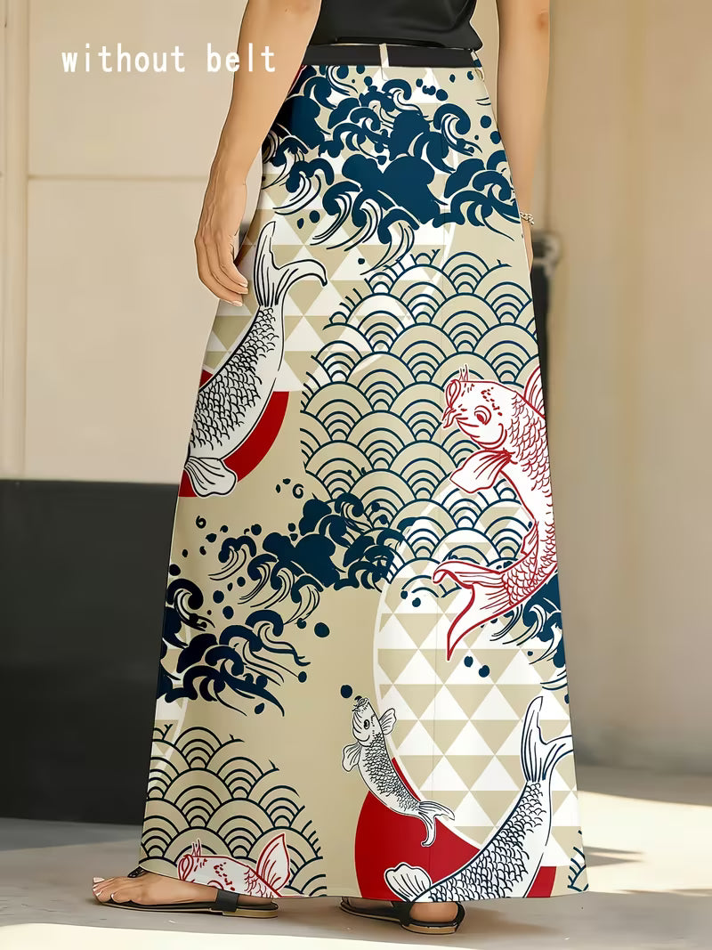 Koi Fish Maxi Skirt