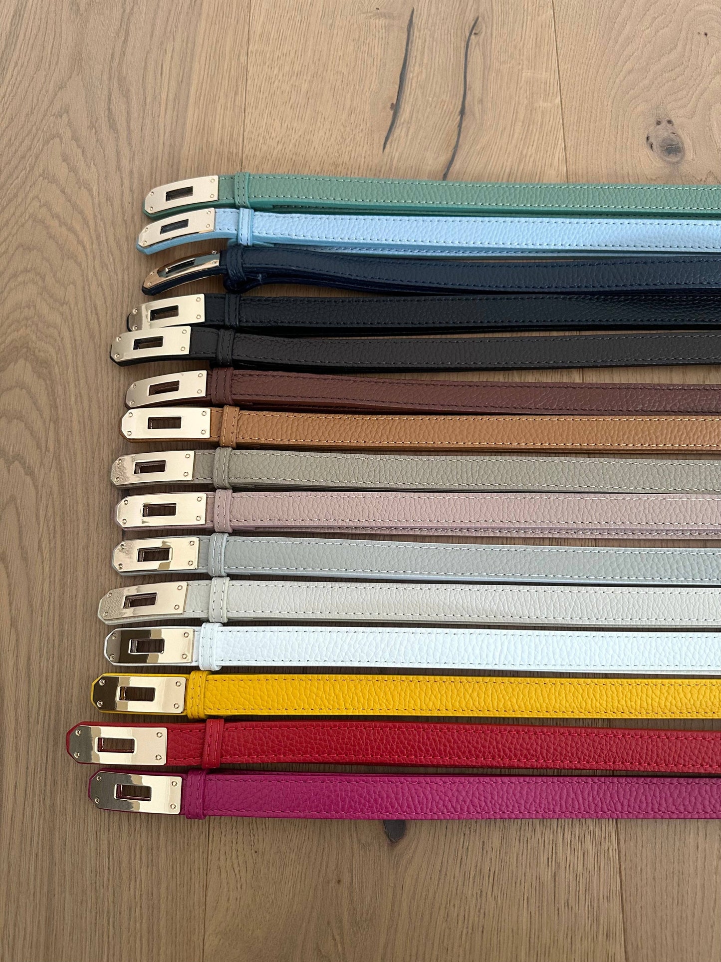 MAIDA BELT - Genuine leather: Gold