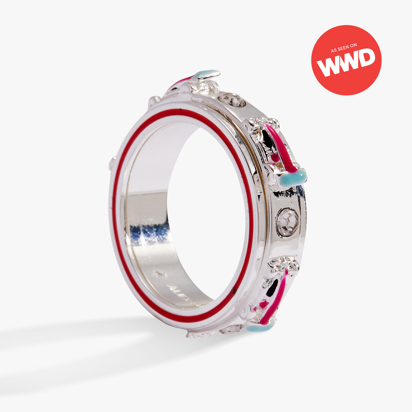 Hot Wheels™ Racecar Fidget Ring: Silver