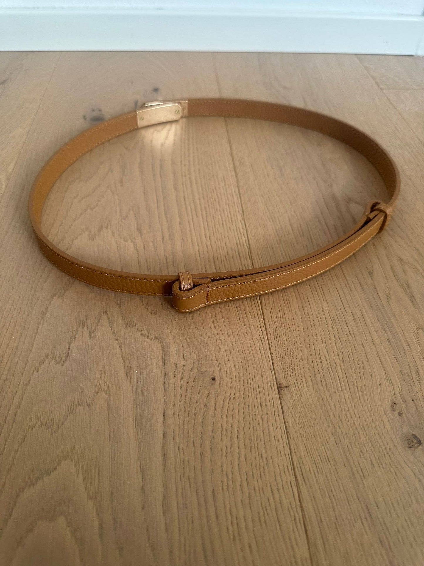 MAIDA BELT - Genuine leather: Gold