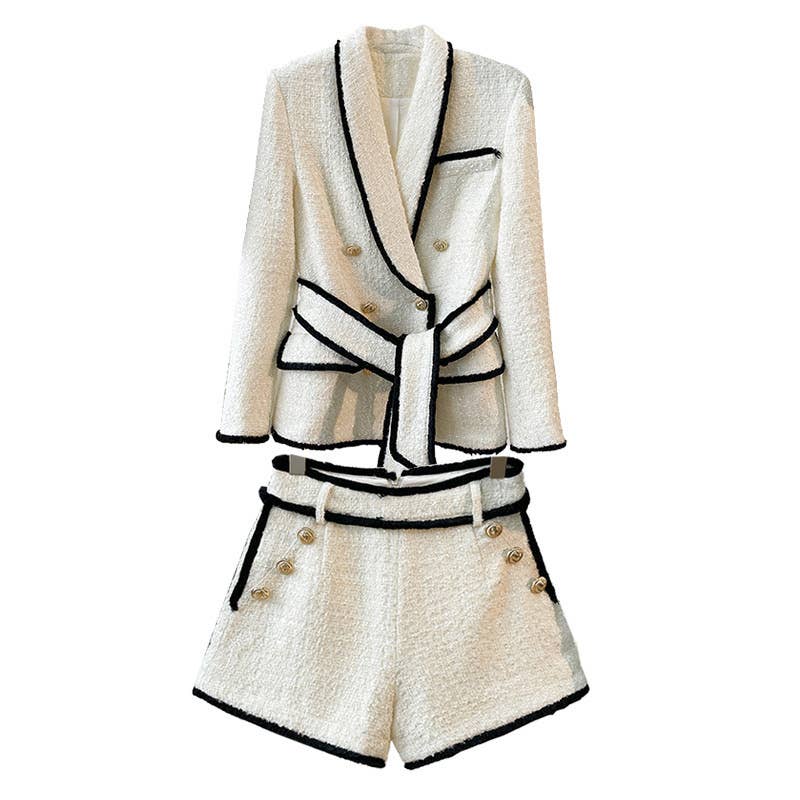 TAO   |    PS White Tweed Blazer And Short Set