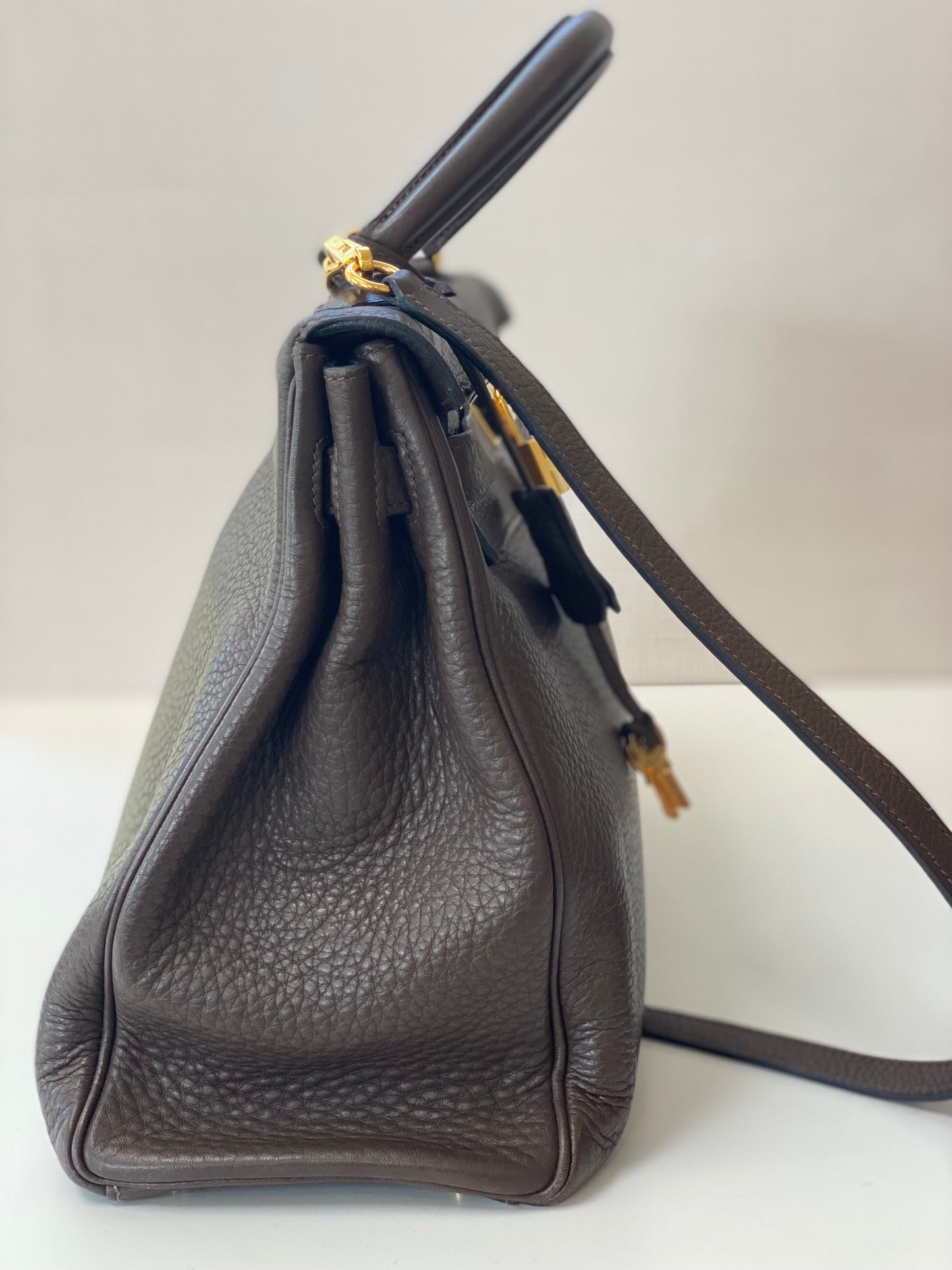 Vintage Hermes Kelly Retourne 35 Handbag