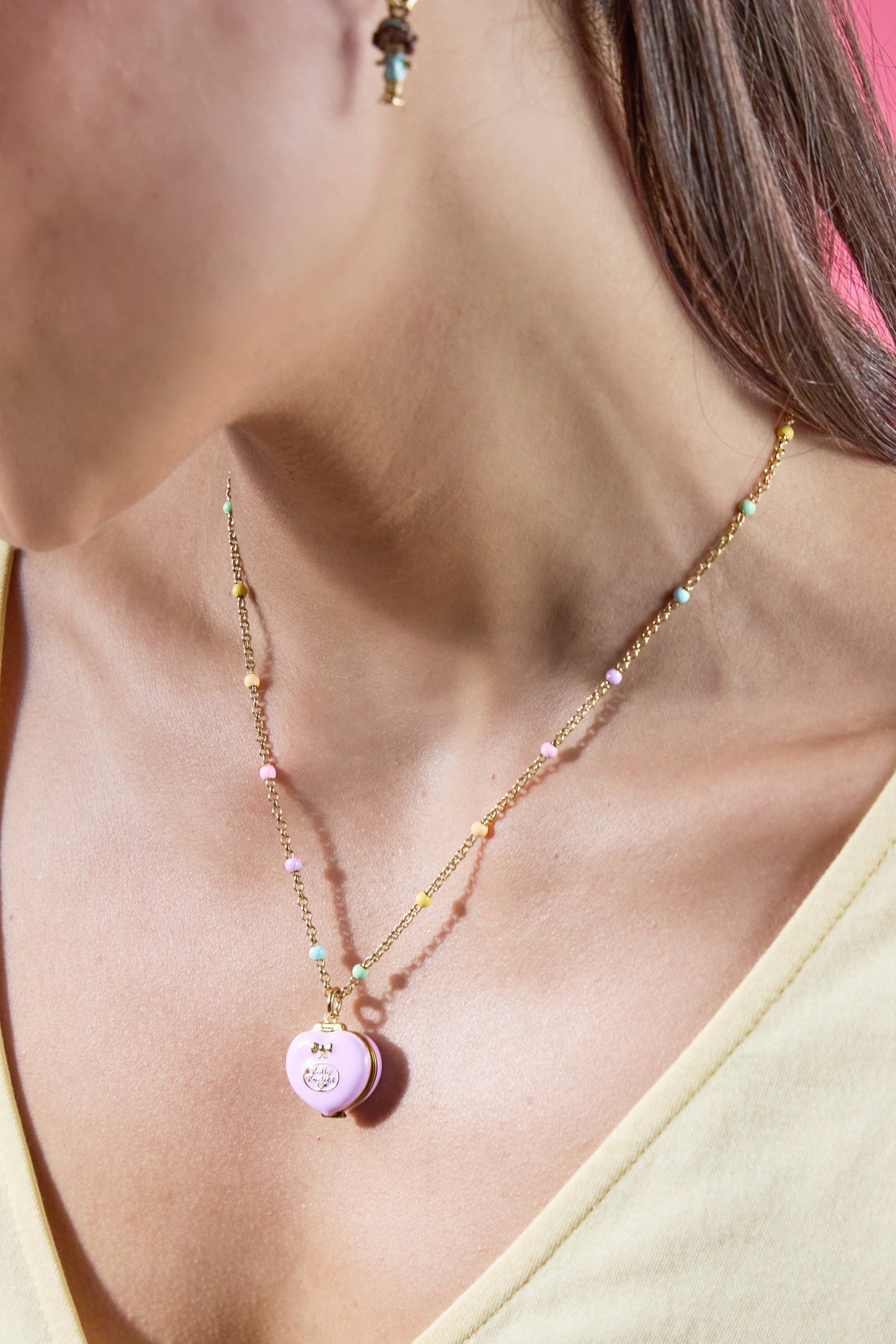 Polly Pocket™ House Locket Necklace: Gold