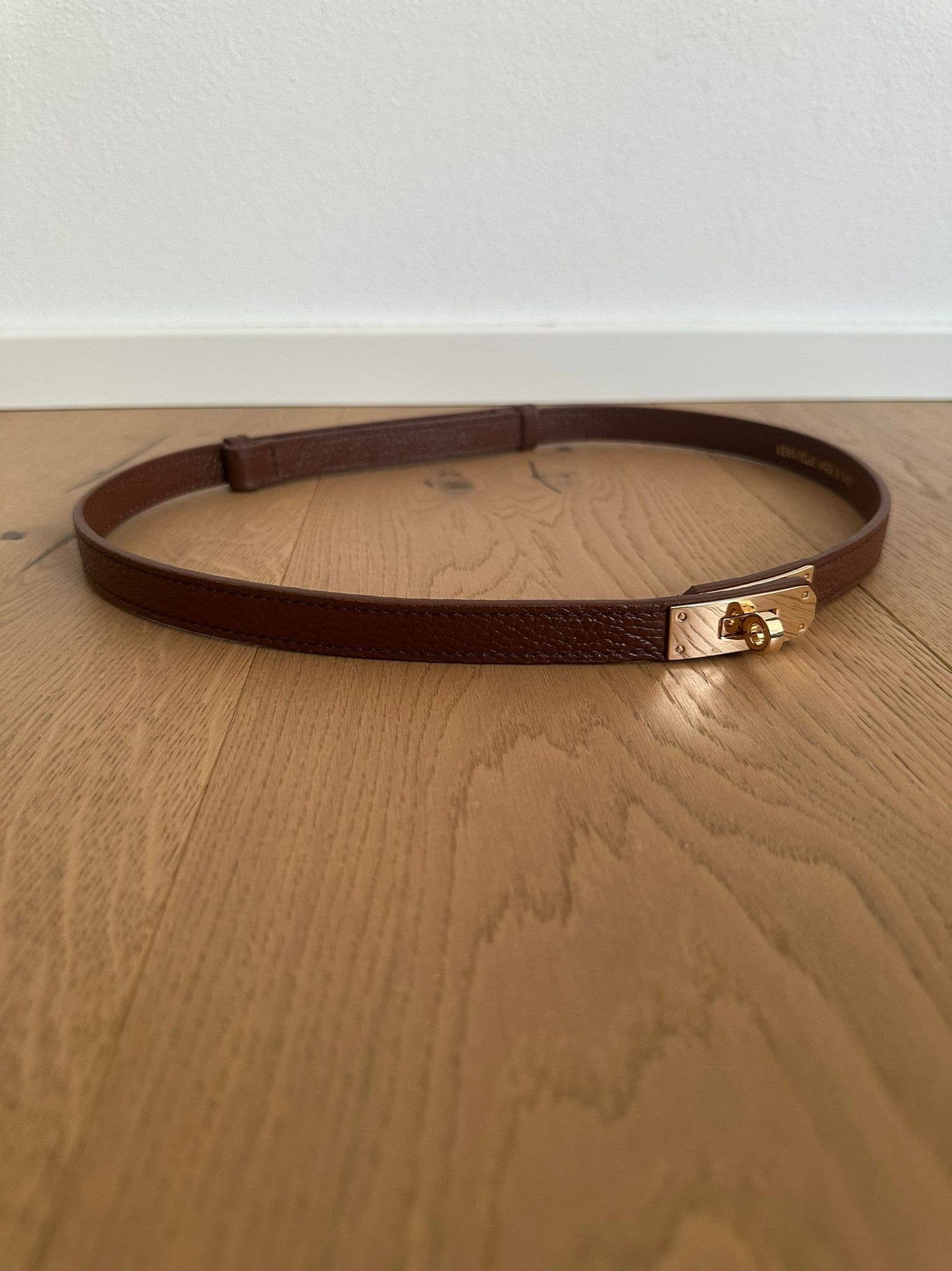 MAIDA BELT - Genuine leather: Brown