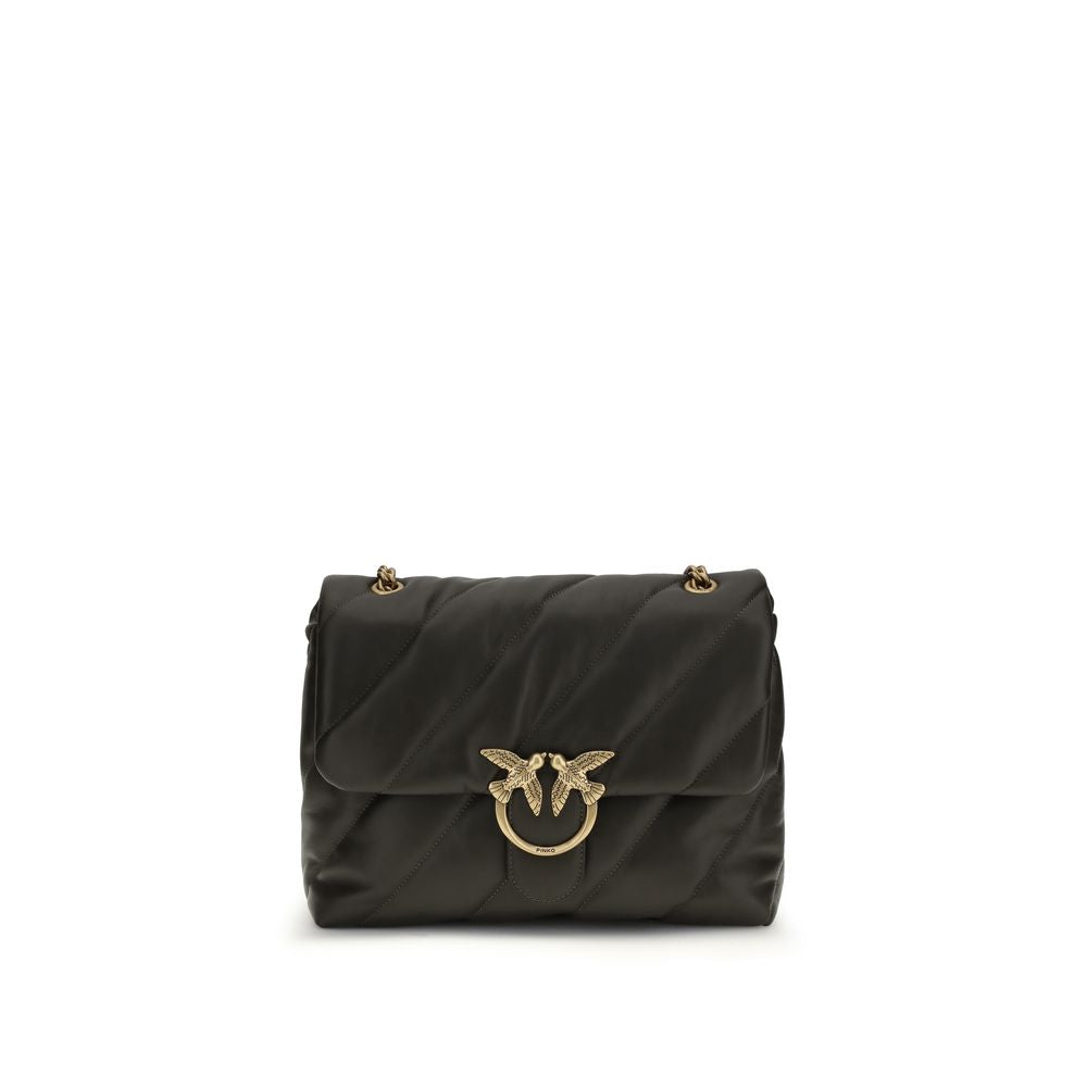 PINKO Bicolor Calf Leather Bos Taurus Shoulder Bag