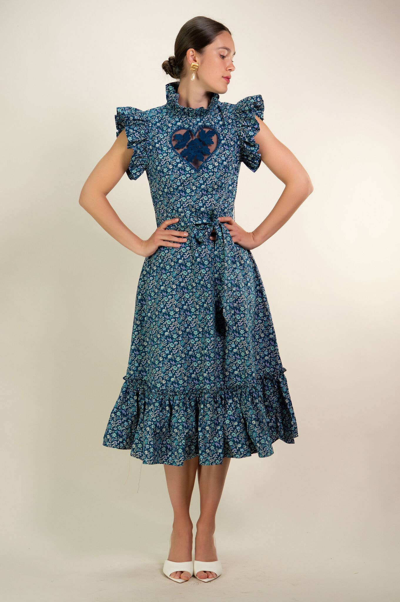 Floral "Sirsna" Heart Dress: M