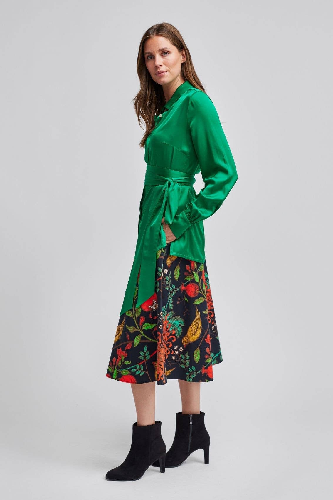 Midi Skirt Evening Gold: M