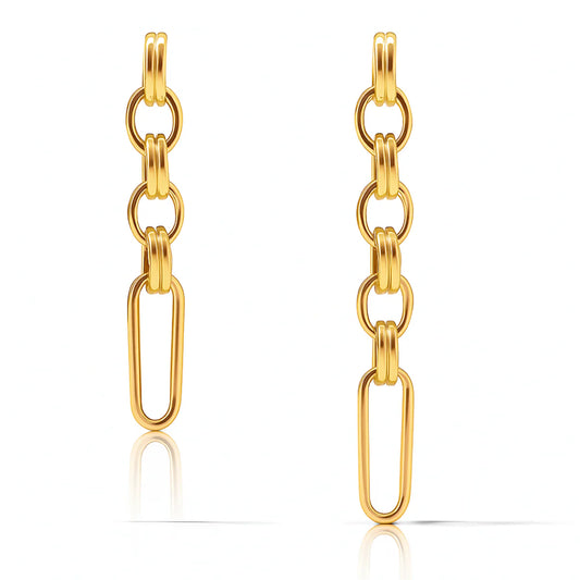 Antonia Asymmetrical Drop Chain Earring