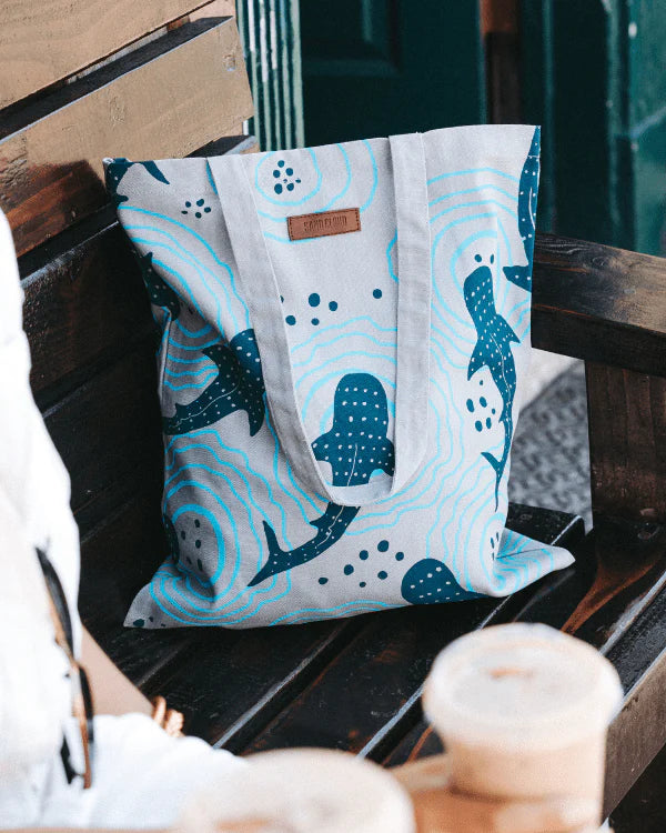 Sand Cloud   |   Shark Ripples Every Day Tote