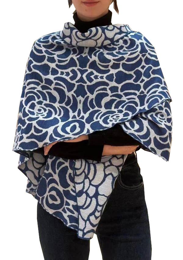 Blue / White Nautilus Reversible Loop Wrap