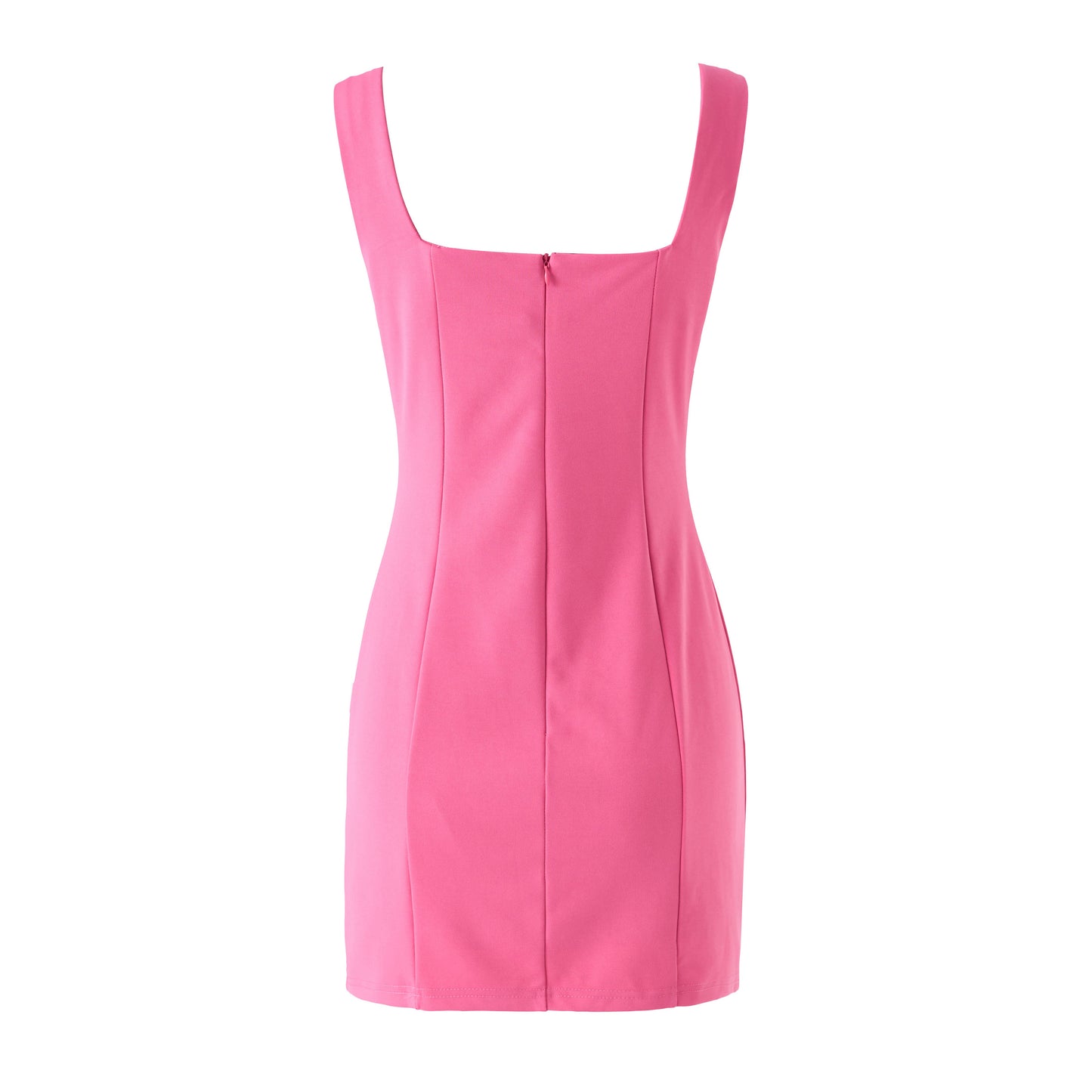 DR804 Fuchsia 3D Floral A-Line Mini Dress: Fuchsia / English / M