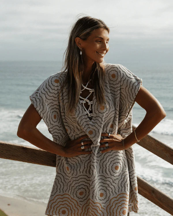 Sand Cloud   |     Flower waves Floral Women's cover Up