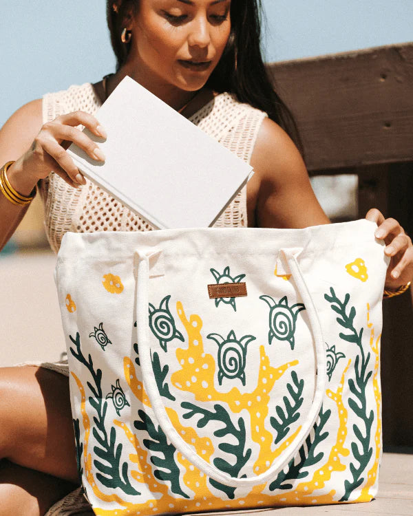 Sand Cloud Beach Tote with Zipper Closure (various colors and prints)