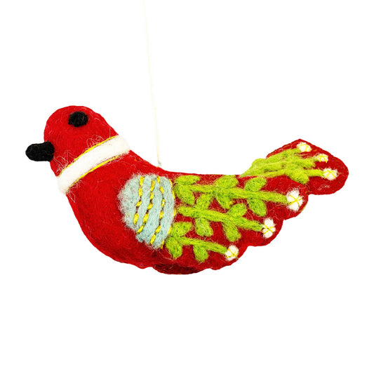 Bella Bird, Red Ornament