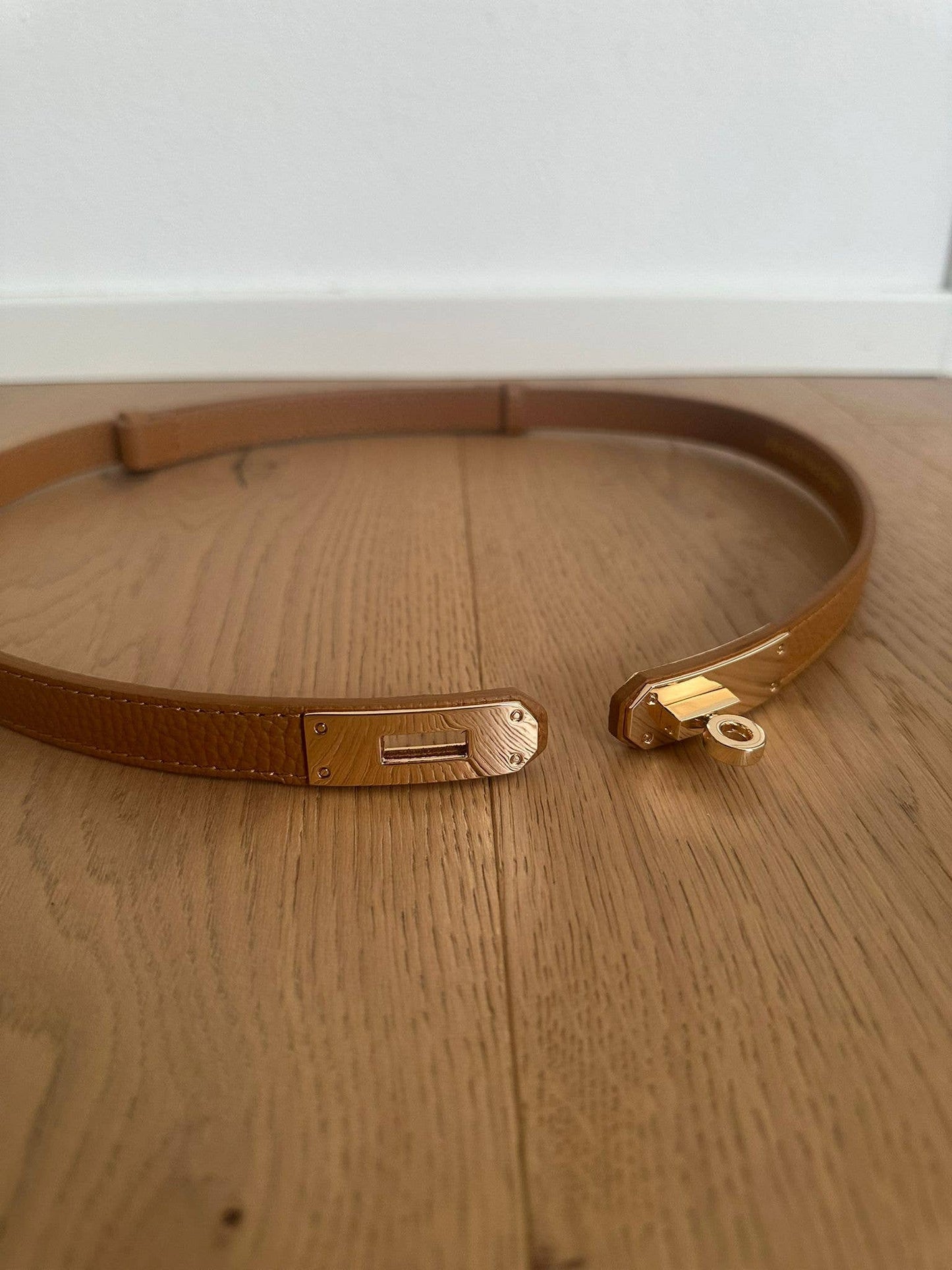 MAIDA BELT - Genuine leather: Gold