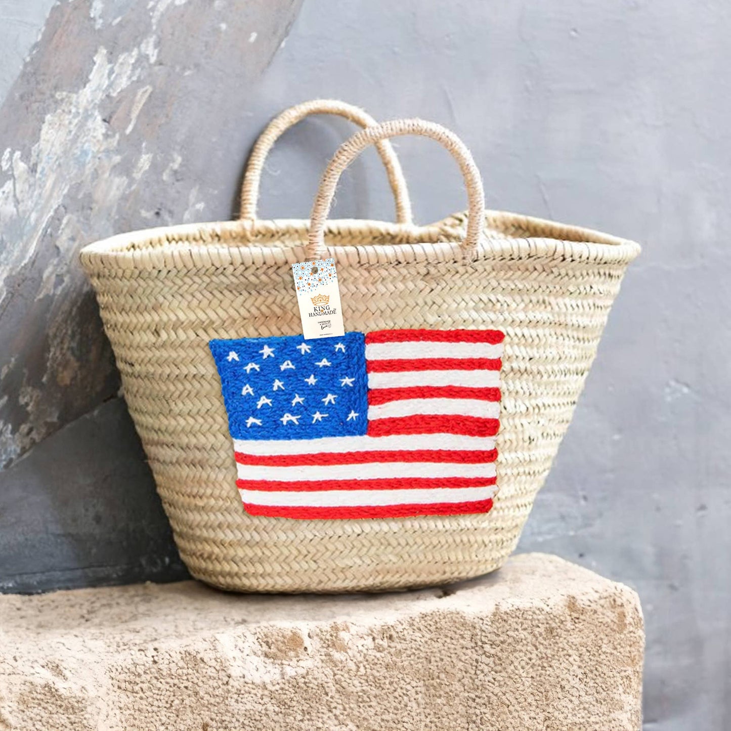 Straw Bags   |    Handcrafted with US Flag
