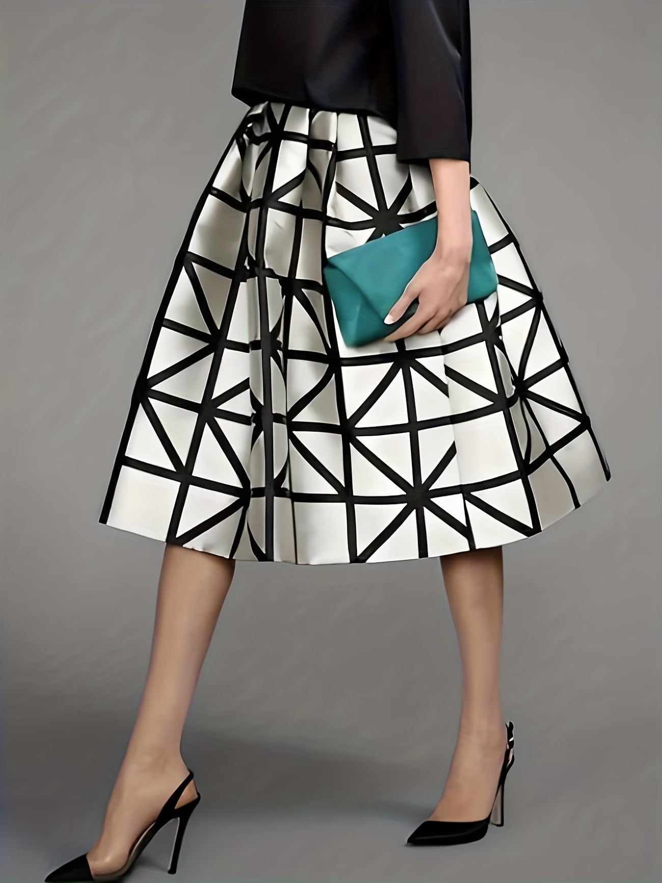 Geometric Print Midi Skirt (Copy)