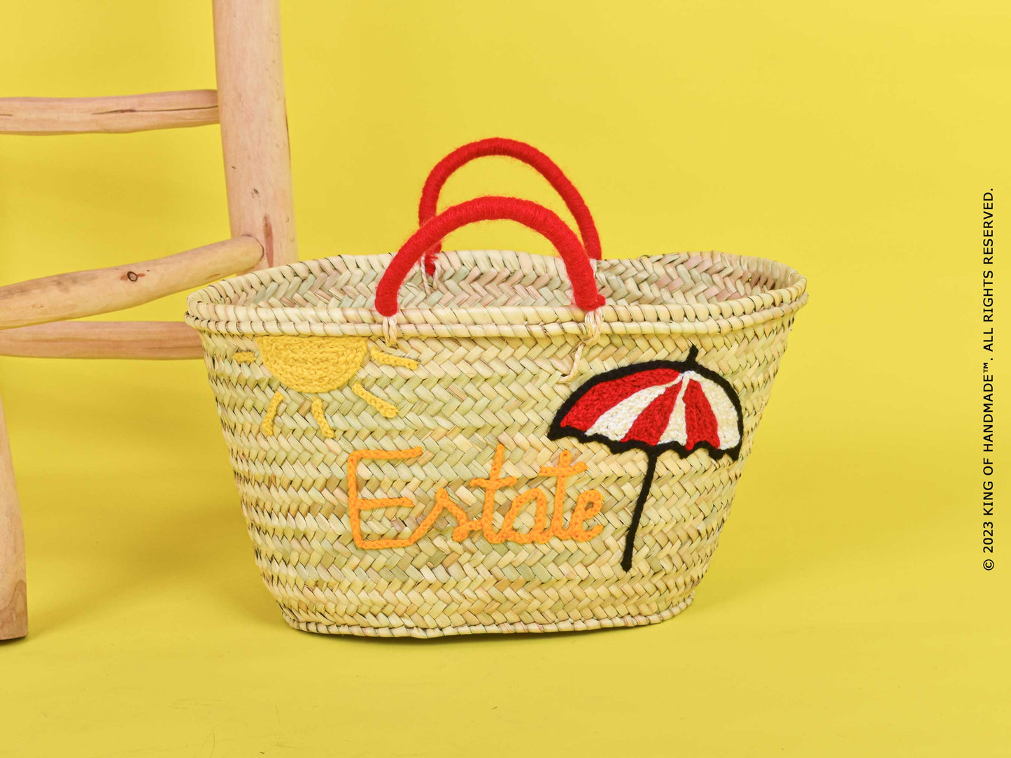 Straw Bags  |    Custom tote With Motif