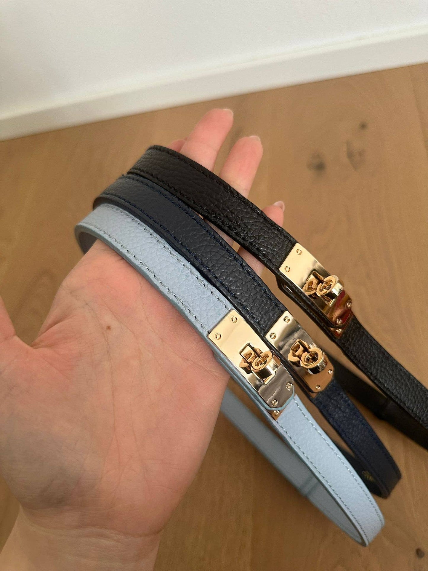 MAIDA BELT - Genuine leather: Gold
