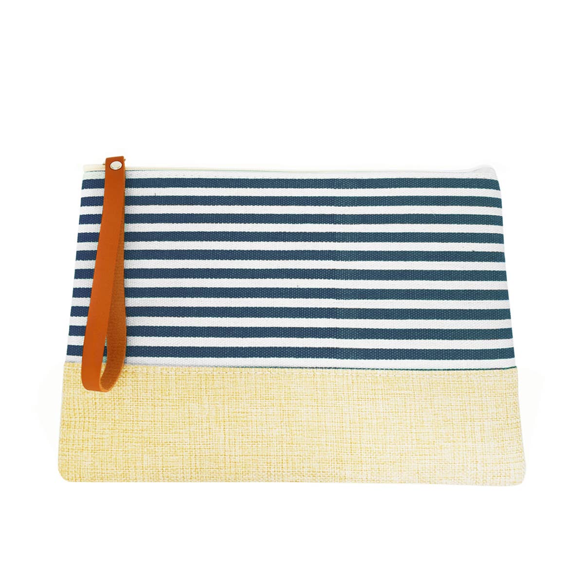 Bag Makeup   |    Striped Wristlet Clutch Navy