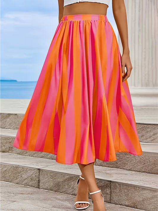Easy Breezy Summer Striped Skirt