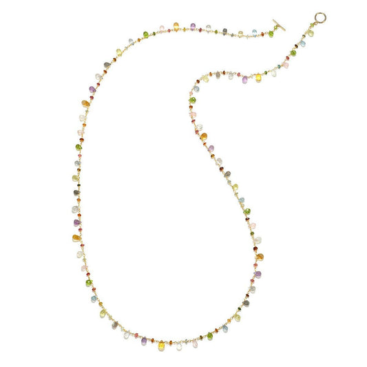 Wildflower Necklace-long: Gold