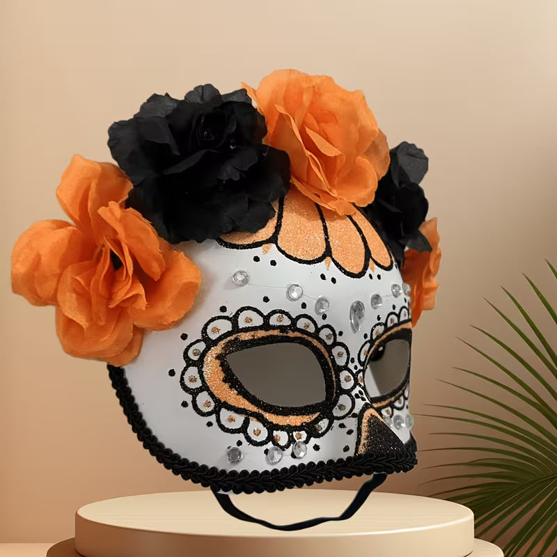 Skull masquerade half face mask