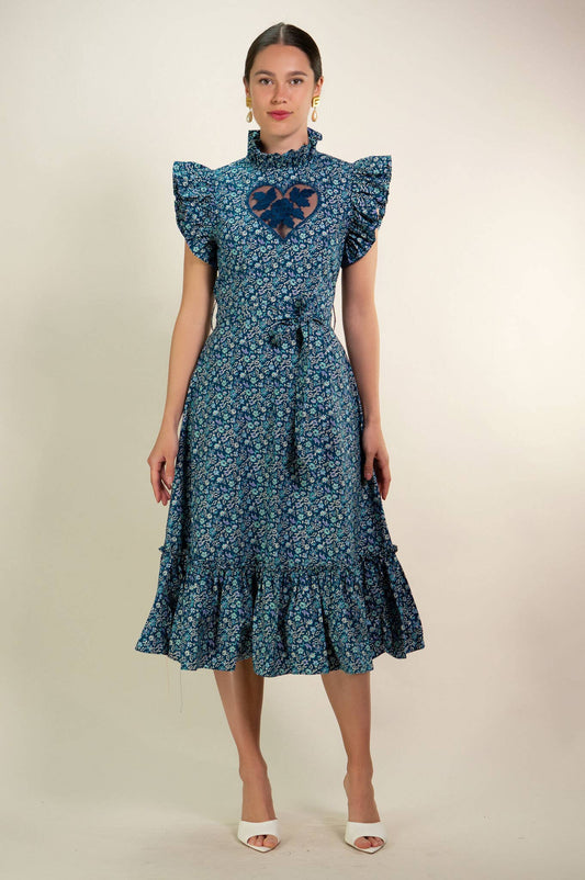 Floral "Sirsna" Heart Dress: S