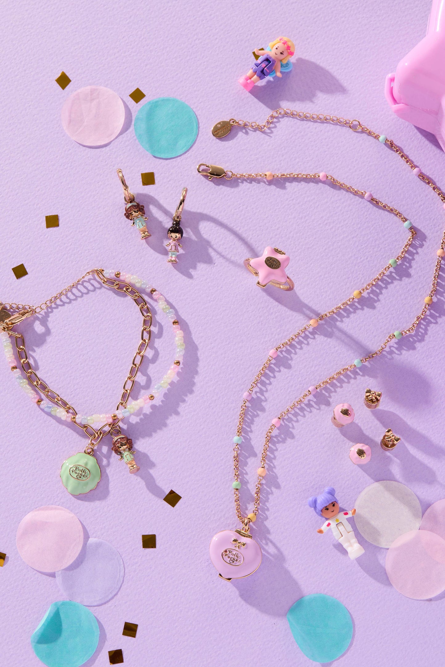 Polly Pocket™ House Locket Necklace: Gold