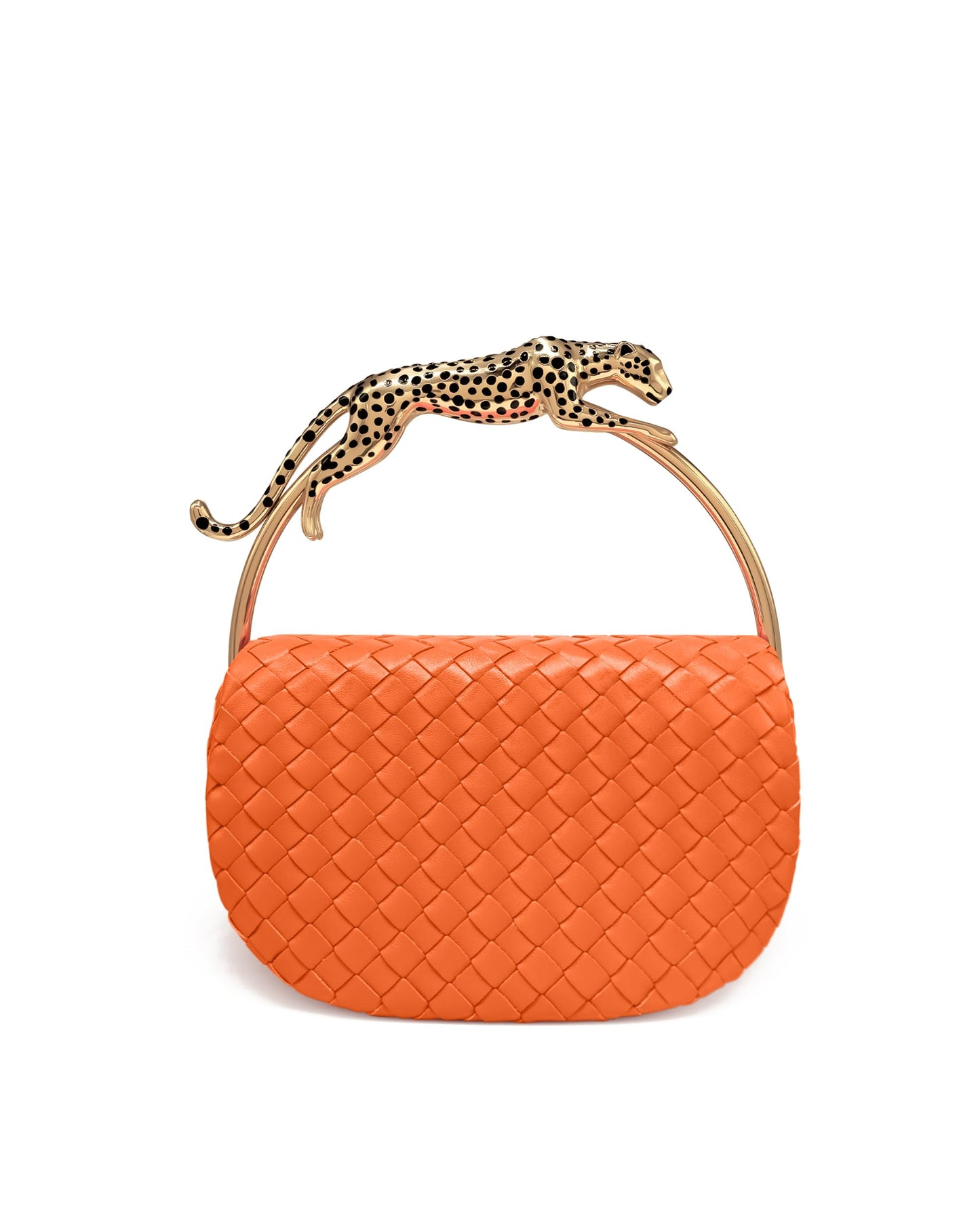 JW PEI Women's Ione Woven Leopard Shaped Top Handle Bag