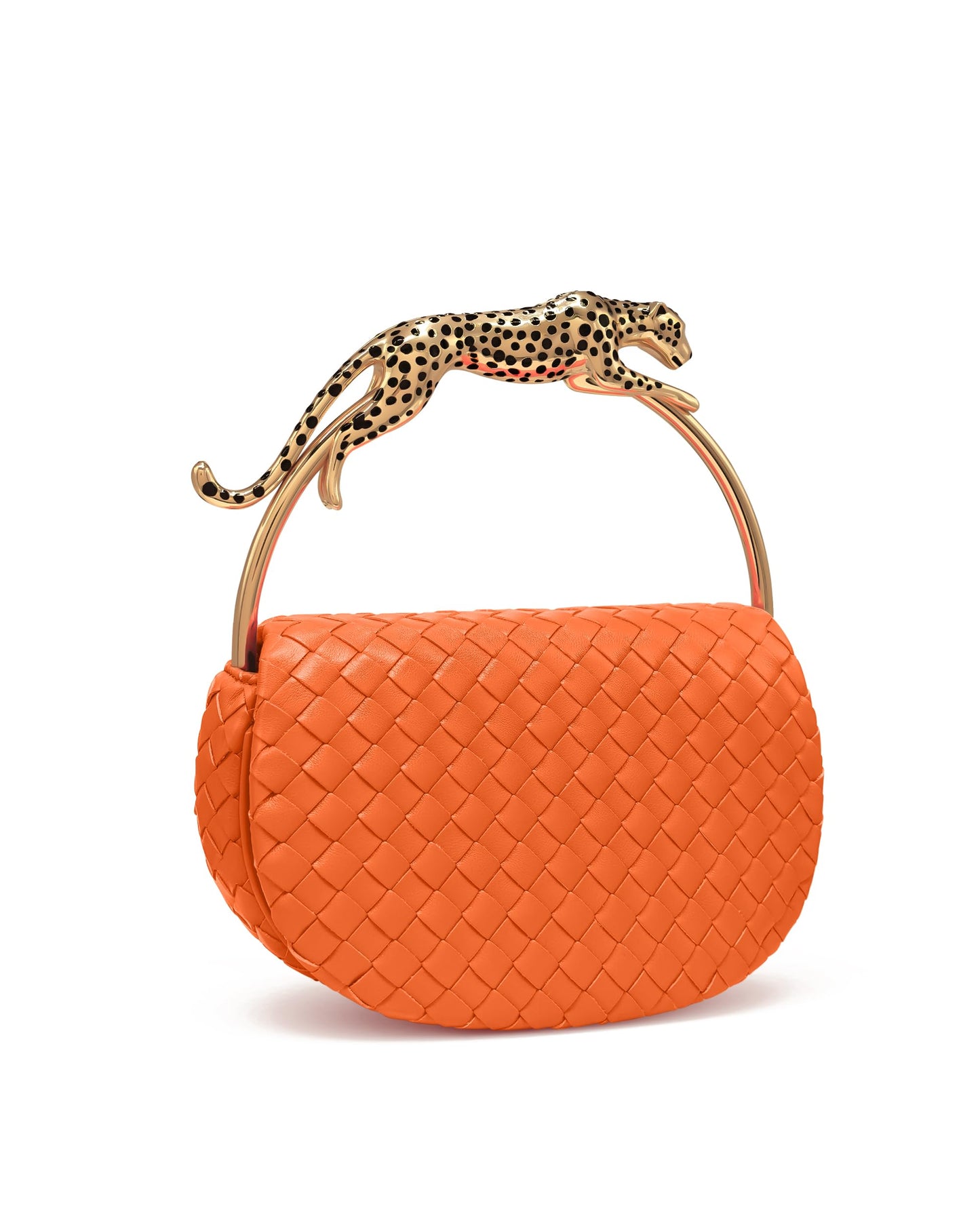 JW PEI Women's Ione Woven Leopard Shaped Top Handle Bag
