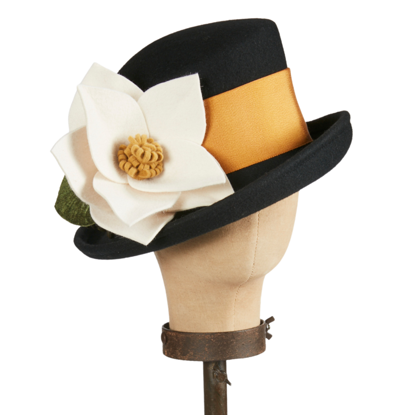 Hat   |    Wool Magnolia Asymmetrical Top Hat