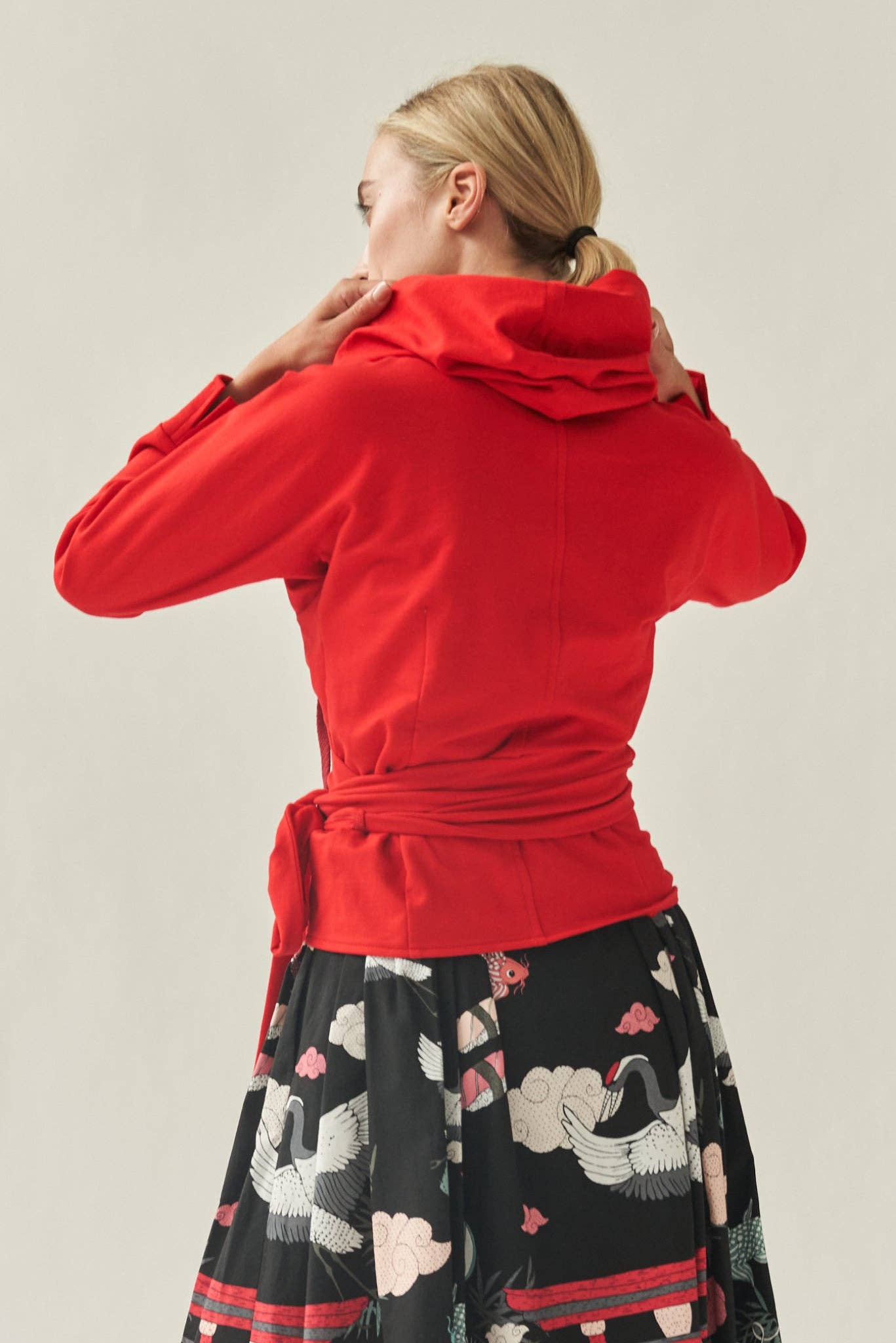 Wrap Hoodie Red: M