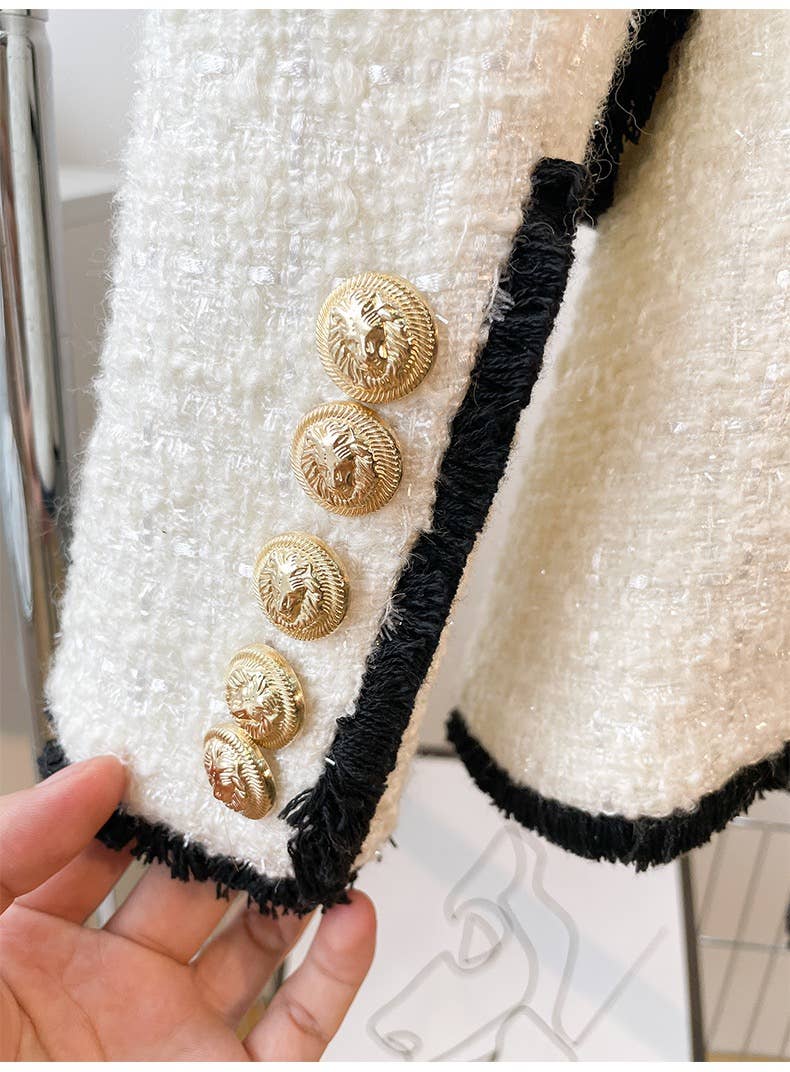 TAO   |    PS White Tweed Blazer And Short Set