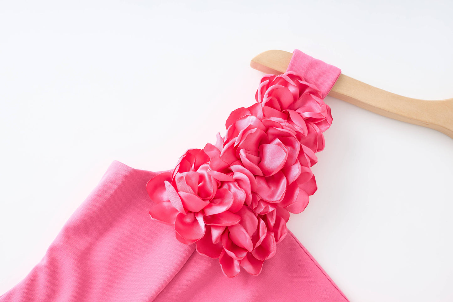 DR804 Fuchsia 3D Floral A-Line Mini Dress: Fuchsia / English / M