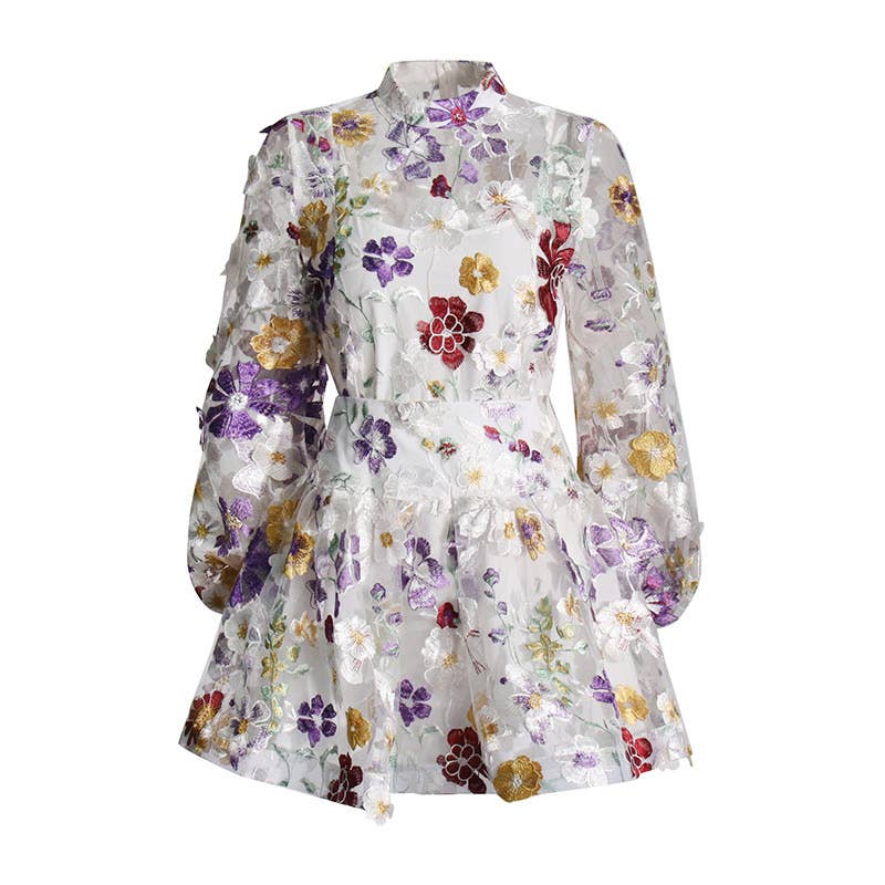 TAO   |    PS Black Floral Top & A-Line Skirt Ensemble