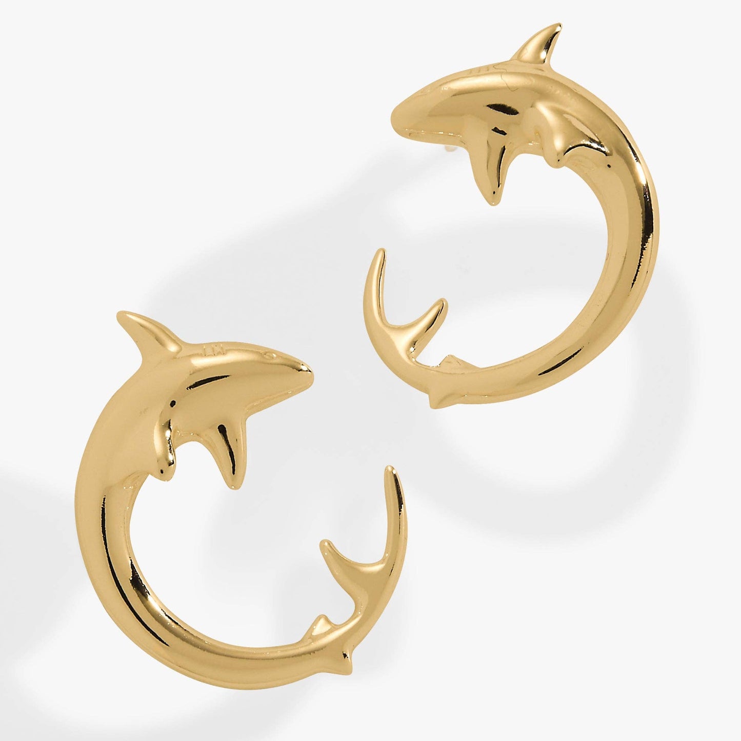 Shark Hoop Earring: Silver