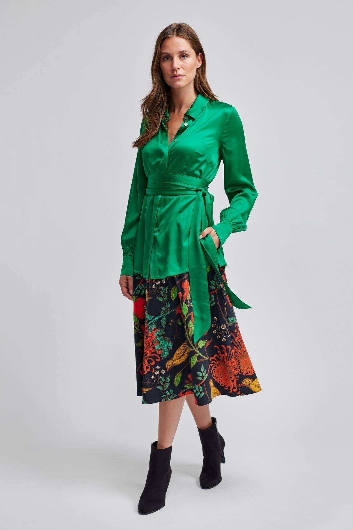 Midi Skirt Evening Gold: M