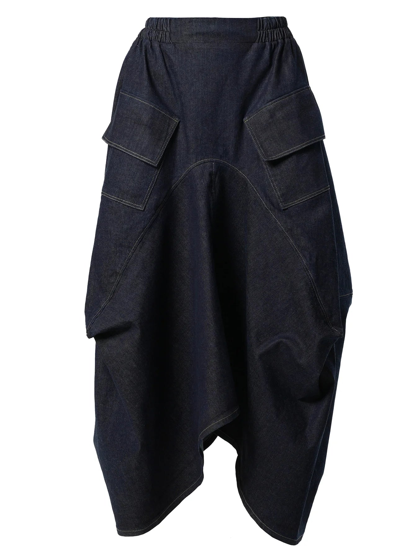 Metamorphoza   |    Asymmetrical Long Dark Denim Skirt